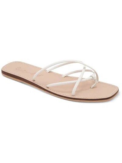 Shop Splendid Fern Womens Leather Strappy Thong Sandals In White
