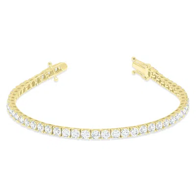 Shop Sselects 8 Carat Tw Diamond Tennis Bracelet In 14k In Silver