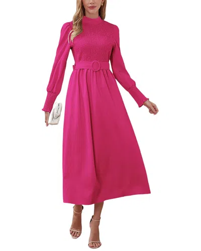 Shop Vera Dolini Midi Dress In Pink
