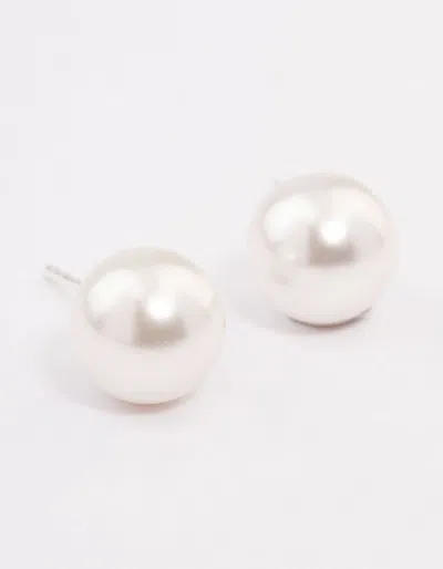 Shop Lovisa Sterling Silver Pearl Stud Earrings 10mm