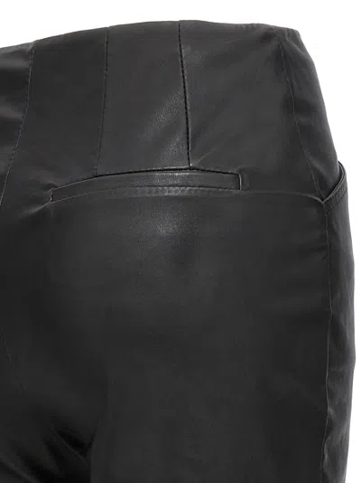 Shop Victoria Beckham Leather Leggings Black