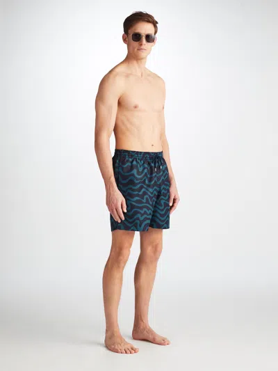 Shop Derek Rose Men's Swim Shorts Maui 63 Navy