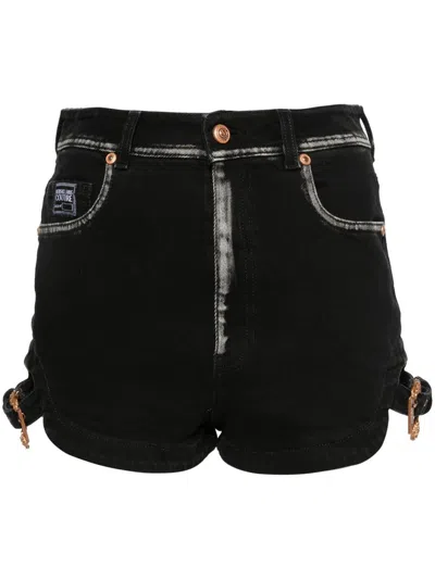 Shop Versace Jeans Couture Buckle Shorts Clothing In Black