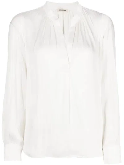 Shop Zadig & Voltaire Zadig&voltaire Tink Satin Perm Clothing In White