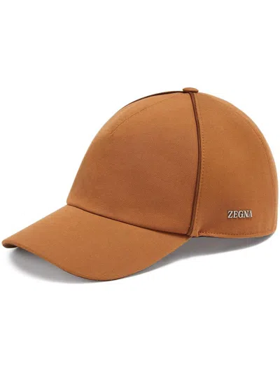 Shop Zegna Cotton And Wool Baseball Cap Accessories In Vjc
