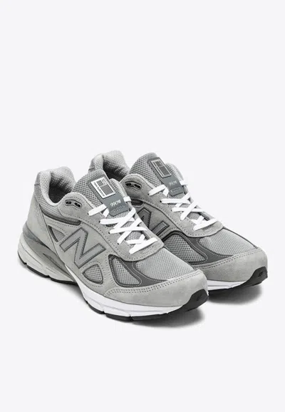 Shop New Balance 990v4 Low-top Sneakers In Gray