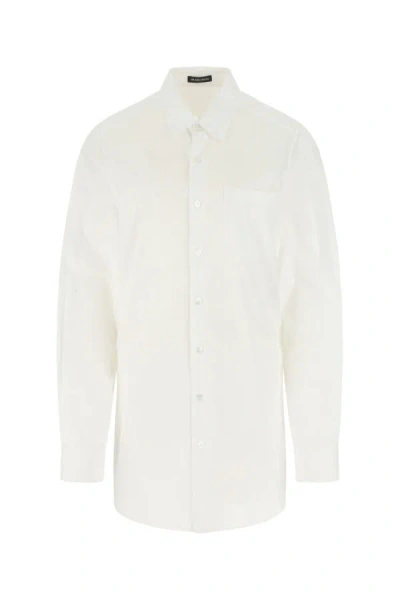 Shop Ann Demeulemeester Woman White Cotton Elisabeth Shirt