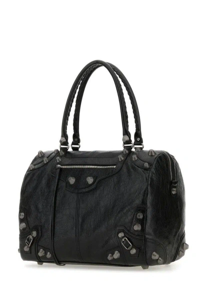 Shop Balenciaga Man Black Nappa Leather Le Cagole Shopping Bag