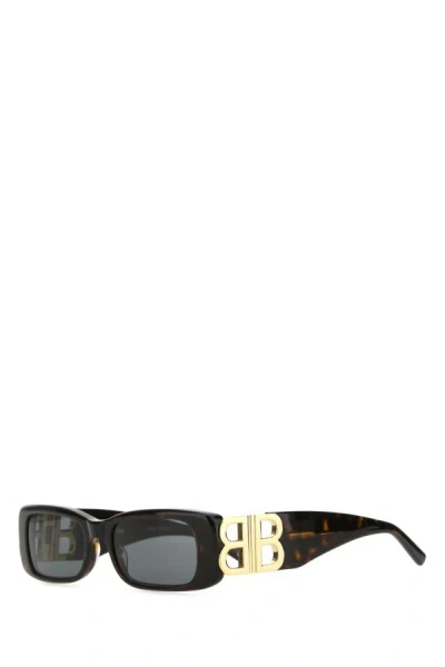 Shop Balenciaga Man Multicolor Acetate Dynasty Sunglasses In Black