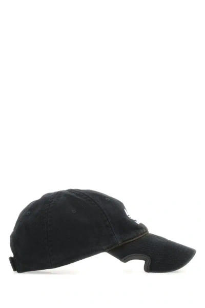 Shop Balenciaga Unisex Black Cotton Baseball Cap