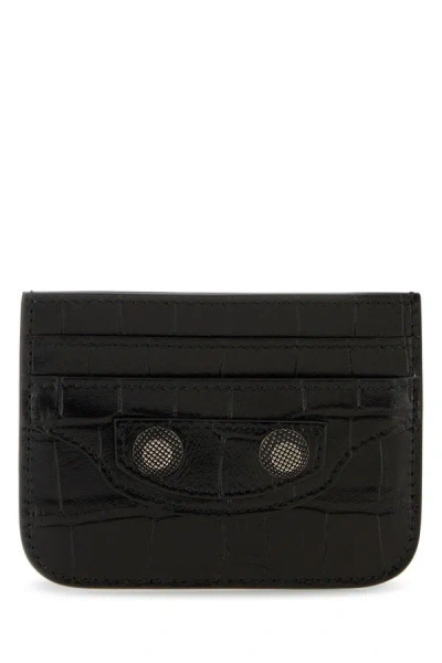 Shop Balenciaga Woman Black Leather Le Cagole Card Holder
