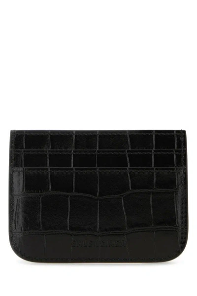 Shop Balenciaga Woman Black Leather Le Cagole Card Holder