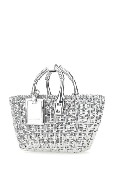 Shop Balenciaga Woman Silver Synthetic Leather Bistro Xs Handbag