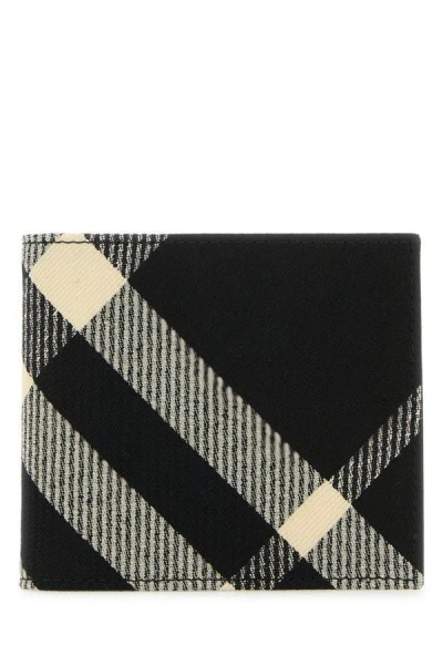 Shop Burberry Man Embroidered Canvas Wallet In Multicolor