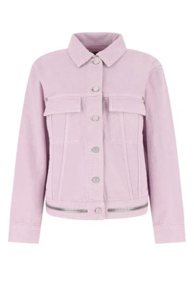 Shop Givenchy Woman Lilac Denim Jacket In Purple