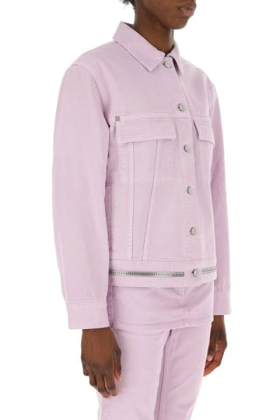 Shop Givenchy Woman Lilac Denim Jacket In Purple