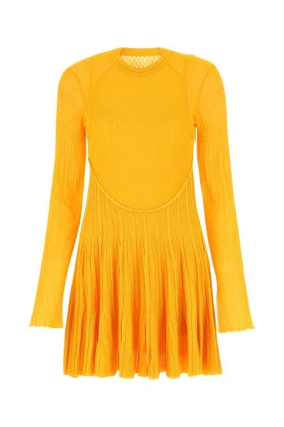 Shop Givenchy Woman Yellow Stretch Viscose Blend Mini Dress