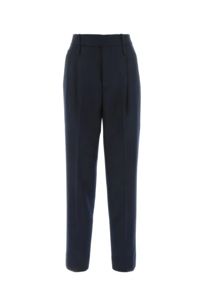 Shop Gucci Woman Blue Cashmere Pant