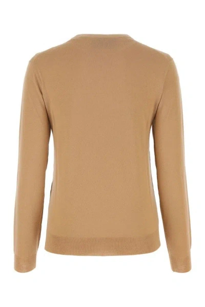Shop Gucci Woman Camel Wool Sweater In Brown