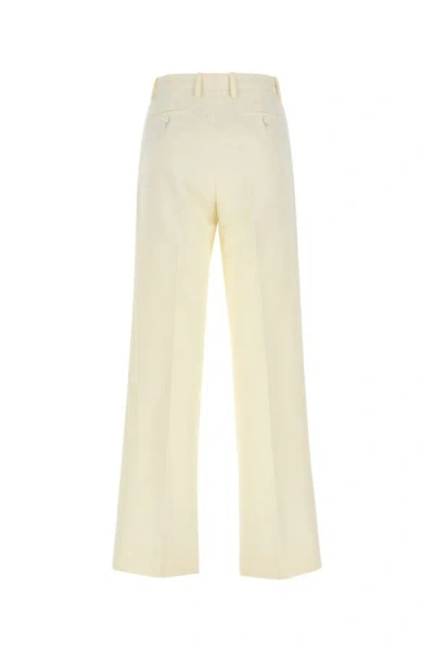 Shop Gucci Woman Embroidered Cotton Blend Wide-leg Pant In Multicolor