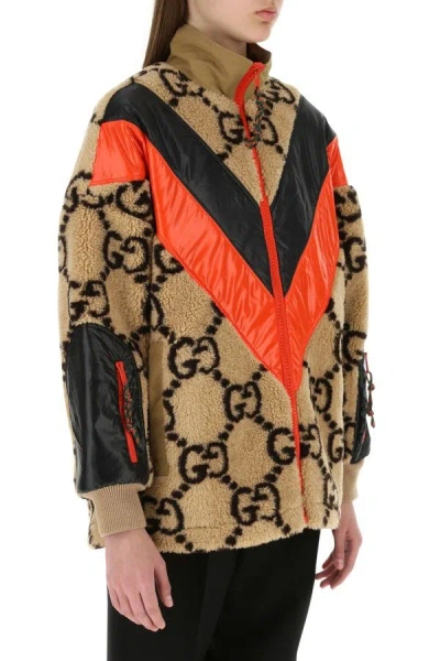 Shop Gucci Woman Embroidered Teddy Jacket In Multicolor