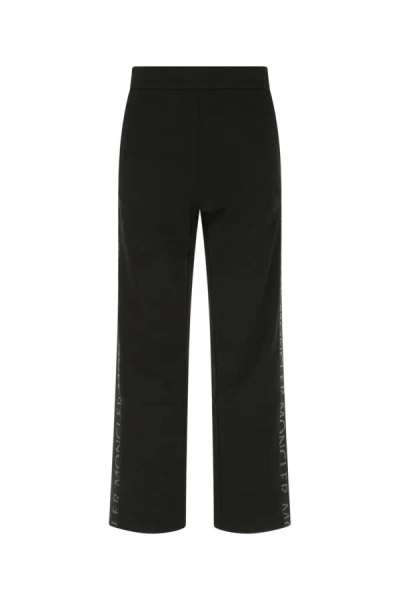 Shop Moncler Man Black Cotton Joggers