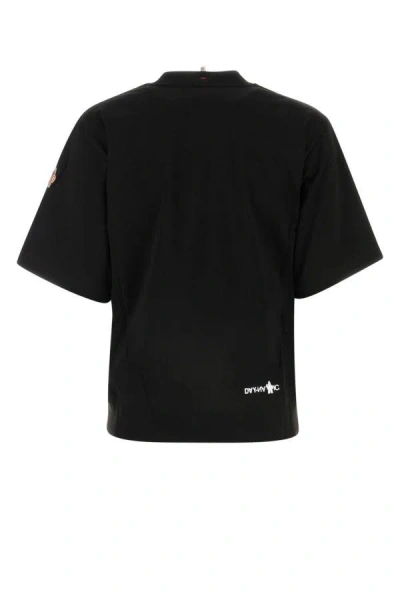 Shop Moncler Woman Black Cotton T-shirt
