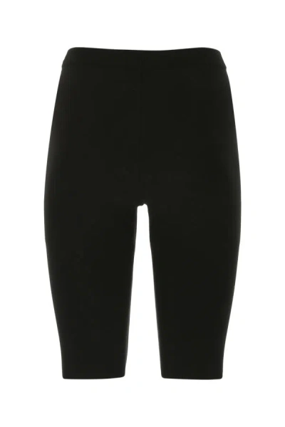 Prada Black Viscose Blend Leggings In Black