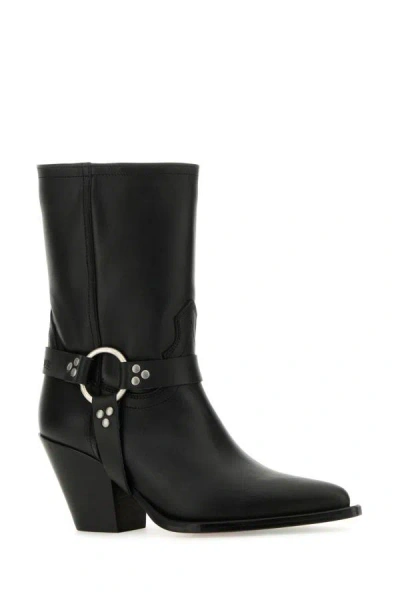 Shop Sonora Woman Black Nappa Leather Atoka Ankle Boots