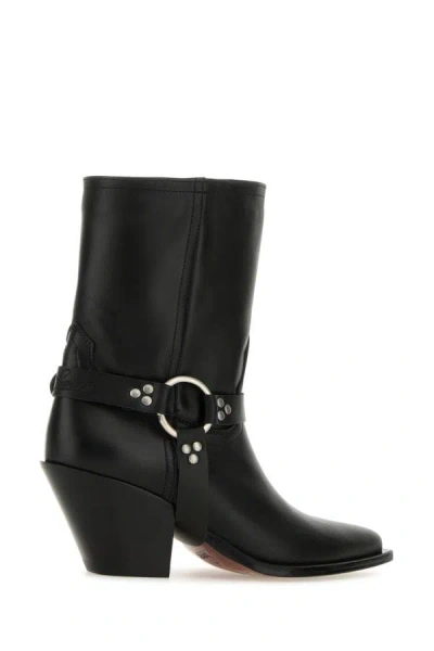 Shop Sonora Woman Black Nappa Leather Atoka Ankle Boots
