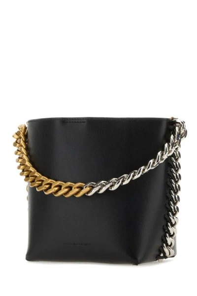 Shop Stella Mccartney Woman Black Alter Mat Frayme Bucket Bag