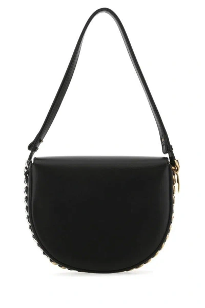 Shop Stella Mccartney Woman Black Alter Mat Medium Frayme Shoulder Bag