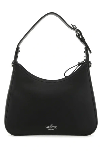 Shop Valentino Garavani Man Black Leather Vltn Handbag