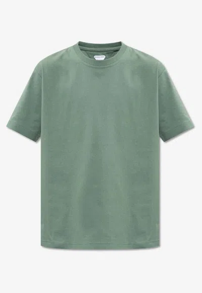 Shop Bottega Veneta Basic Crewneck T-shirt In Green