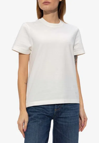 Shop Bottega Veneta Basic Crewneck T-shirt In White
