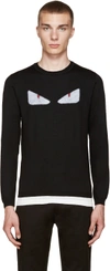FENDI Black Monster Eyes Sweater
