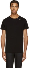 Saint Laurent Surf Short Sleeve T-shirt In Black And Ivory