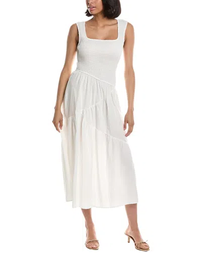 Shop Madison Miles Midi Dress In White