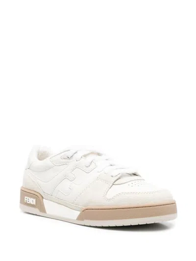 Shop Fendi Low Match Sneakers Shoes In White