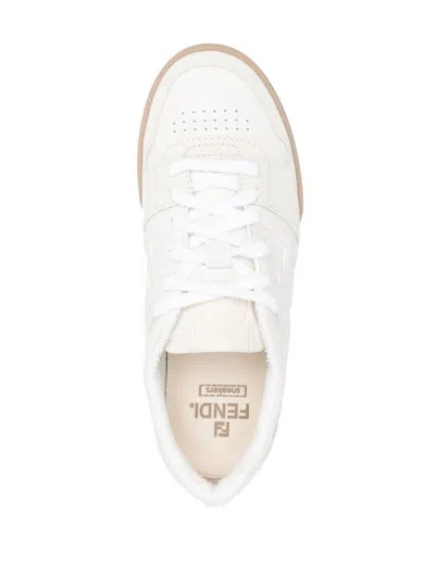 Shop Fendi Low Match Sneakers Shoes In White