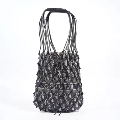 Shop Dior Net Tote Oblique / Calfskin Leather In Beige