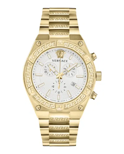 Shop Versace V-sporty Greca Bracelet Watch In Gold