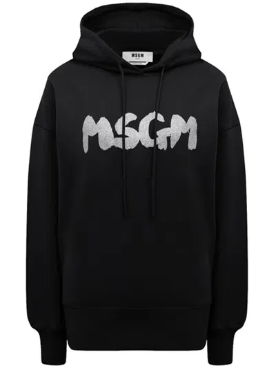 Shop Msgm Sweatshirt Clothing In Black