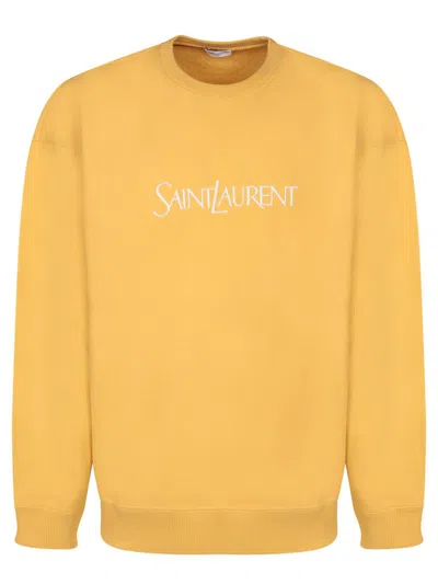 Shop Saint Laurent Sweatshirts In Yellow
