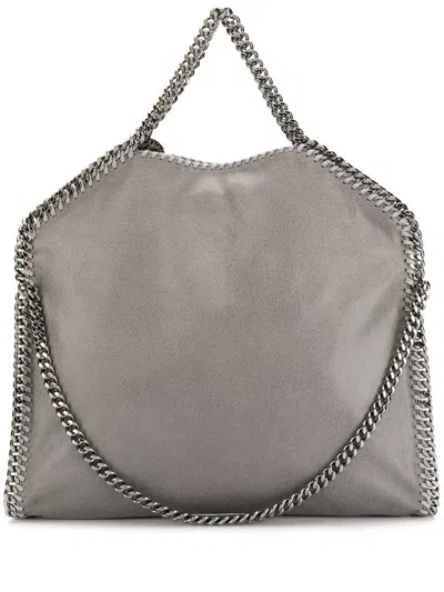 Shop Stella Mccartney Falabella Folding Tote Bags In Grey