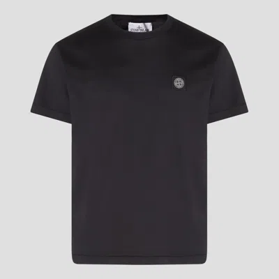 Shop Stone Island T-shirts And Polos Black