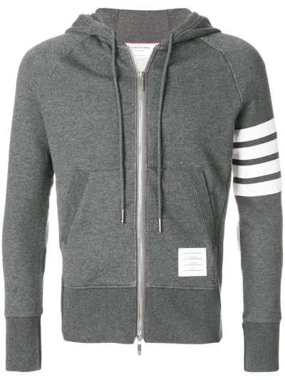Shop Thom Browne Classic Zippered Sweatshirt Clothing In Grey
