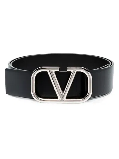 Shop Valentino Garavani Logo Belt. Accessories In Black
