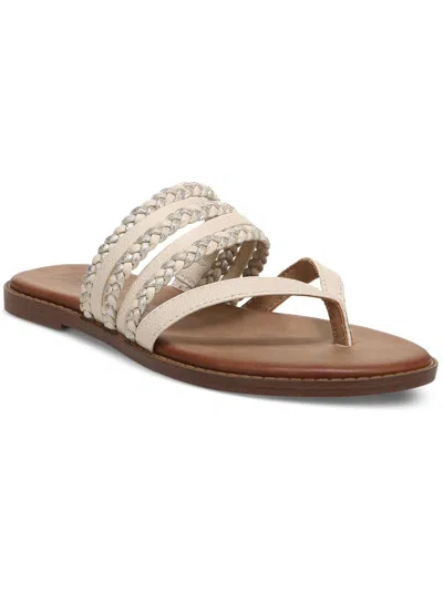 Shop Zodiac Womens Faux Leather Slip On Flatform Sandals In White