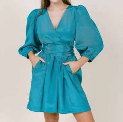 Shop Laroque Party Dress In Aqua In Blue
